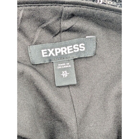 Express Black Sequin Bodycon Long Sleeve Round Neck Midi Dress Size XS - Picture 3 of 9